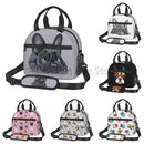 French Bulldog Art Lunch Bag by Axyaa: Insulated Bento Tote for Work, School, Picnic