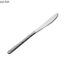 Axyaa Stainless Steel Stone Pattern Dinnerware Set Knife Fork Spoon Kitchen Tools