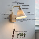 Axyaa Brass Flower LED Wall Lamp, Vintage Style, Wooden Base, E27 Bulb