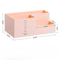Axyaa Desktop Stationery Organizer - Plastic Compartments for Pens, Notebooks, and Office Supplies