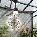 Axyaa Leaf Ceiling Fan Light | Waterproof Sunscreen Outdoor Lamp