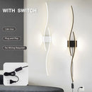 Axyaa LED Wall Lights: Bedroom TV Background Bedside Sconce, Black/White, AC85-265V