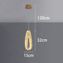 Axyaa Crystal Chandelier LED Ceiling Lamp Indoor Hanging Lights