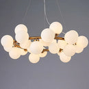 Axyaa Nordic Glass Ball Chandelier with LED for Kitchen and Living Room