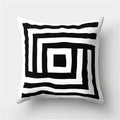 Axyaa Geometric Stripe Pillowcase with English Letter Design