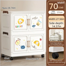 Axyaa 70cm Cartoon Foldable Storage Box with Rolling Wheels, Organization Solution for Home