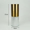 Axyaa Imitation Marble Gold Metal Vase & Artificial Flowers Decor - Desk Decoration Craft