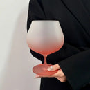 Axyaa Gradient Frosted Glass Cup - High Aesthetic High Foot Design
