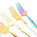 Axyaa Stainless Steel Cutlery Set - 4Pcs Western Dinnerware Knife Fork Spoon Teaspoon