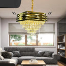 Axyaa Stainless Steel Crystal Chandelier for Luxury Living Spaces