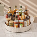Axyaa Seasoning & Cosmetic Turntable Organizer - 360° Rotating Storage Rack