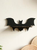 Gothic Bat Wall Decor Black Shelf Crystal Holder Home Display Axyaa Brand