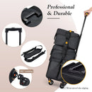 Axyaa Makeup Artist Wheeled Travel Case - 2in1 Professional Cosmetic Organizer