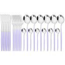 Axyaa Gold Stainless Steel Dinnerware Set for Elegant Table Setting