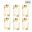 Axyaa 30/90pcs Stainless Steel Portuguese Cutlery Set for Family and Hotel