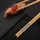 Axyaa Bamboo Sushi Chopsticks Set - Non-slip Retro Style Tableware