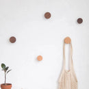 Axyaa Wooden Coat Hook Hat Key Holder Bathroom Rack Wall Mounted Storage