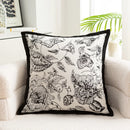 Axyaa Chenille Flower Pillow Cover 45X45 - European Style Decor for Home