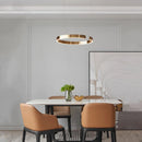 Axyaa Modern Gold LED Chandelier for Dining Room and Kitchen