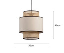 Axyaa Rattan Art Pendant Lights, Colorful Chandelier for Kitchen & Living Room