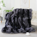 Axyaa Luxury Faux Fur Fluffy Blanket for Beds & Sofa - High-End Soft Decorative Throw