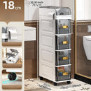 Axyaa Narrow Storage Cabinet: Multi-Tier Slim Organizer for Bathroom/Living Room