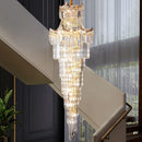 Axyaa Luxury Crystal Chandelier for Living Room, Stair, Loft, Villa Duplex