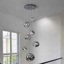 Axyaa LED Staircase Chandeliers for Living Room, Modern Indoor Hanging Pendant Light