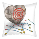 Sword Target Pattern Cushion Cover 45X45cm by Axyaa - Realistic Art Print Home Decor Pillowcase
