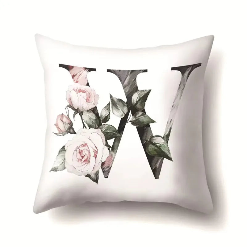 Axyaa Alphabet Cushion Cover - Kids Room Decor Throw Pillow Case