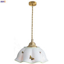 Axyaa Butterfly Ceramic Copper LED Pendant Lamp - Modern Nordic Hanglamp