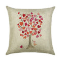 Axyaa Cartoon Pattern Linen Pillowcase - Home Sofa Decorative Cushion Cover