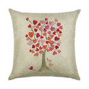 Axyaa Cartoon Pattern Linen Pillowcase - Home Sofa Decorative Cushion Cover