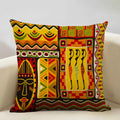 Axyaa African Dance Oil Painting Cushion Cover 45x45cm for Home Living Room Decor