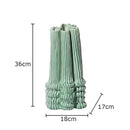 Axyaa Wrinkled Ceramic Vase with Artificial Flowers for Stylish Room Decor