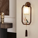 Axyaa Solid Wood Zen Wall Light for Living Room Bedroom Corridor Tea Room