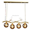 Axyaa Glass Pendant Lights: Minimalist 4-Head LED Interior Decor Lamps