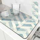 Axyaa Geometric Figure Kitchen Drying Mat Absorbent Anti-slip Bathroom Drain Pad