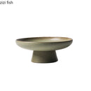 Axyaa Ceramic High Footed Fruit Plate - Japanese Style Tableware