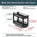 Axyaa 2-Layer Seasoning Storage Pull-Out Rack - Aluminum Alloy Organizer
