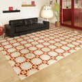 Axyaa Plaid Pattern Red Rug for Bedroom & Living Room, Washable & Anti-slip Floor Mat