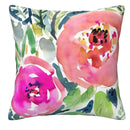 Colorful Watercolor Floral Pattern Pillow Cover by Axyaa for Sofa, Bedroom, Car