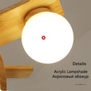 Axyaa Wood Airplane LED Pendant Light for Kids' Room, Walnut Color