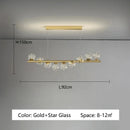 Axyaa Starry Sky Glass Bubble LED Pendant Light for Modern Dining Room Chandeliers