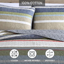 Axyaa Reversible Cotton Quilt Set with Shams - Full/Queen Lightweight Bedding