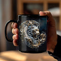 Axyaa Silver Lion King Ceramic Coffee Mug - Perfect Gift for Friends, Home or Office