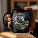 Axyaa Silver Lion King Ceramic Coffee Mug - Perfect Gift for Friends, Home or Office