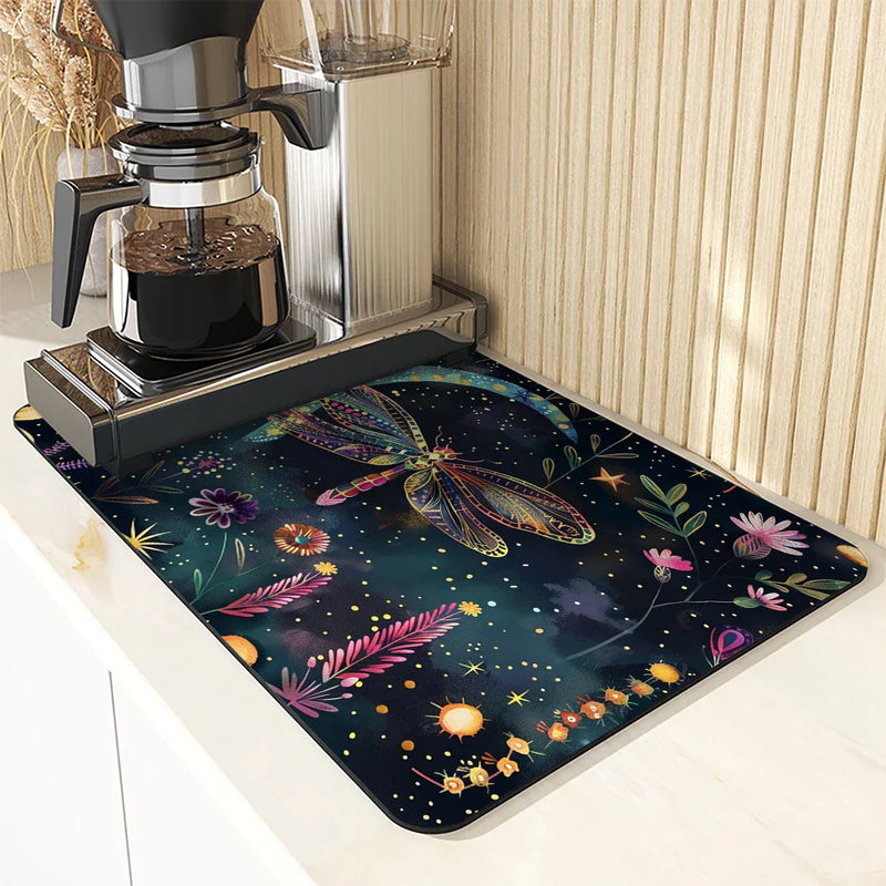 Axyaa Absorbent Non-slip Draining Mat for Kitchen and Bathroom