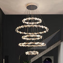 Axyaa Crystal Pendant Chandelier for Luxury Living Room Decor