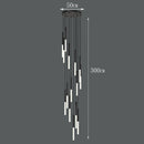 Axyaa Modern Stair Chandelier Pendant Light: LED Ceiling Lamp for Living Room
